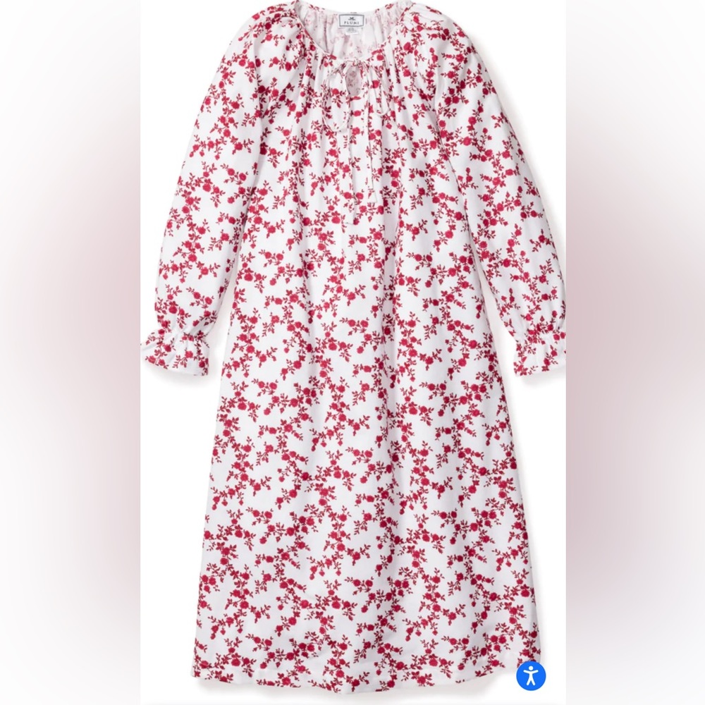 Petite Plume long sleeve nightgown. Holiday 2022 collection